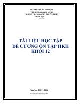 Đề cương ôn tập Học kì 2 Tin học 12 năm 2025–2026 trường THPT Lý Thường Kiệt (TP Hồ Chí Minh)